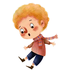 手绘儿童人物插画贴纸-男孩