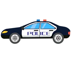 手绘-安全主题贴纸SVG-警车