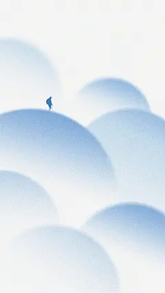 立冬弥散肌理人物树林鸟背景