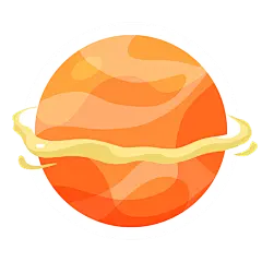 扁平风-高级星球贴纸