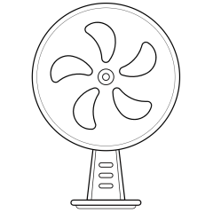 家电线性扁平行业icon-电风扇