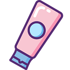 图标系列扁平风彩色护肤用品图标元素