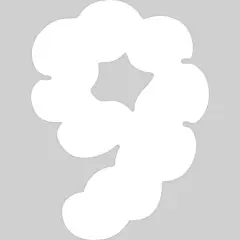 简单清爽云朵大字数字艺术字套系