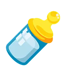 手绘-母婴食品元素贴纸SVG-奶瓶