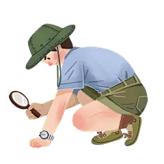 手绘风-人物插画贴纸-男生