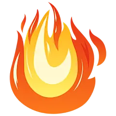 手绘-卡通火焰装饰元素贴纸10