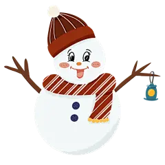 手绘肌理-冬天元素-雪人