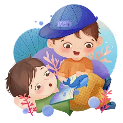手绘-儿童科学课元素