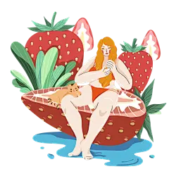 手绘-潮酷夏天大尺寸氛围贴纸5