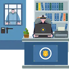 扁平风人物职业套系-SVG-狱警