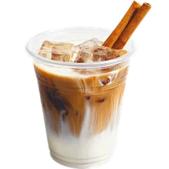 饮品系列透明杯装拿铁咖啡