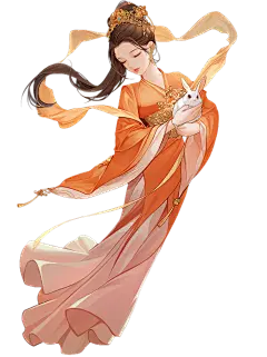 中秋节国风嫦娥AI套系人物贴纸
