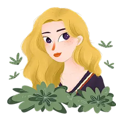人物插画元素主题素材-女孩