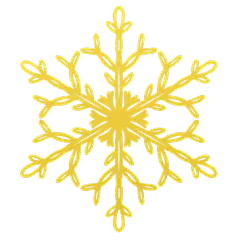 手绘-金箔冬天雪花装饰贴纸10