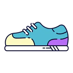手绘蓝色卡通鞋子MBE风icon