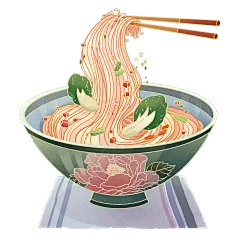 中国风美食贴纸-面条