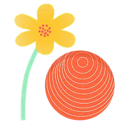 卡通感文体娱乐花元素 