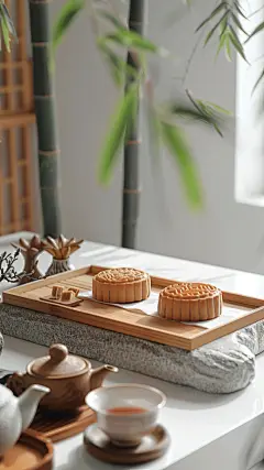 中秋节系列简约新中式通用背景素材