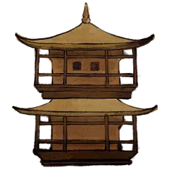 中国风水墨建筑塔