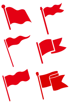 通用插画红色旗帜平面矢量图标元素
