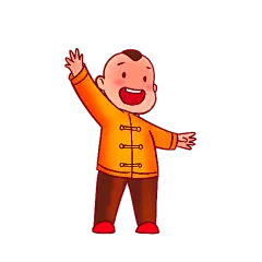 中国风春节男孩元素贴纸