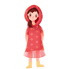 手绘风-人物插画-女孩