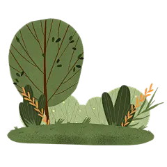 手绘风-植物元素贴纸-草地