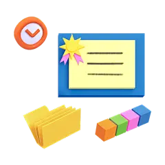 卡通感3D时钟元素