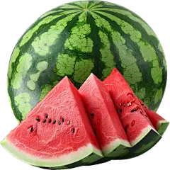 夏季果蔬通用实景整西瓜元素素材
