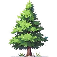 植物动漫风插画树元素素材