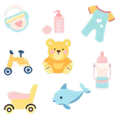 人物系列卡通感婴儿用品玩具元素组合