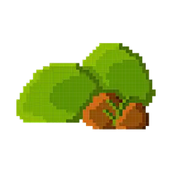 手绘-像素风贴纸套系SVG-草丛