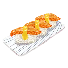 手绘-美食元素贴纸-寿司1