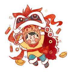 牛年春节元素主题素材