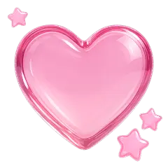 装饰系列立体感清透粉色爱心元素