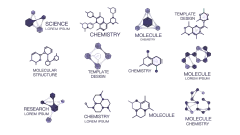 常规内容-图标系列扁平风矢量化学医疗元素组合