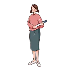 卡通感劳动节女士元素贴纸