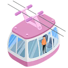 2.5D-旅游缆车交通工具贴纸-SVG2