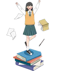 手绘风教育培训插画-书