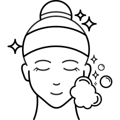 常规插画脸部洗脸元素贴纸