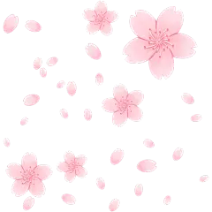 花瓣元素粉色可爱贴纸