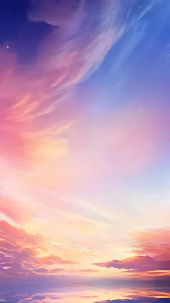 通用插画梦幻感云彩天空风景场景背景图片