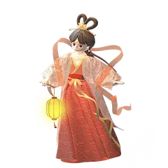中国风中秋节女性元素贴纸