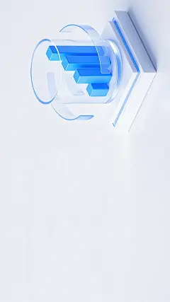 科技风系列立体感玻璃图标展台背景