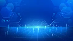 科技风系列科技感蓝色光束背景