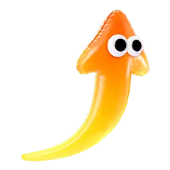 装饰系列立体感拟物气球褶皱渐变箭头元素