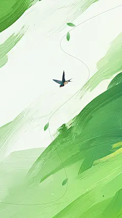 植树节油画风春日感背景