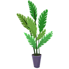 手绘-植物元素贴纸-盆栽3