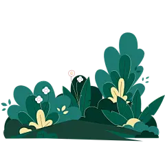 扁平套系素材-植物建筑