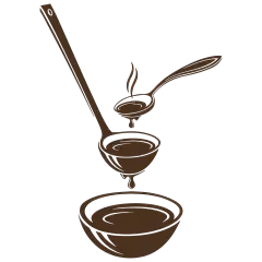 常规内容-饮品系列手绘扁平风茶碗+勺子元素